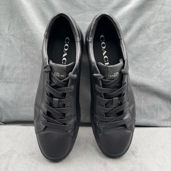 Coach C126 Low-Top Sneakers Men’s Shoes Size 12 Black Leather Stylish Comfort - Picture 11 of 14